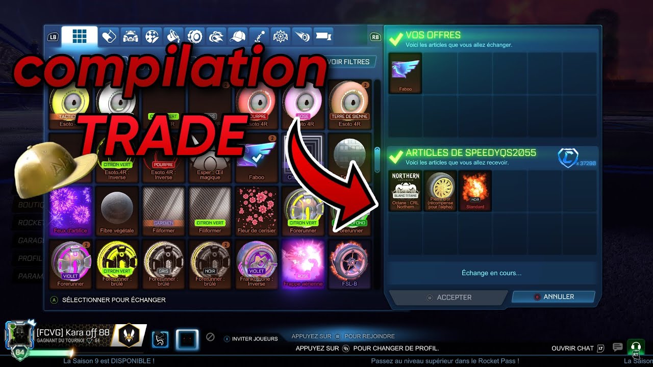 Compilation trade rocket League !
