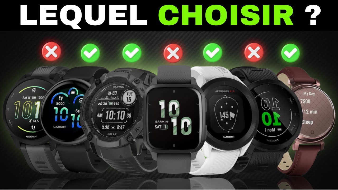 ✅ TOP 7 Meilleures Montres Garmin Pas Chères [2026] ⌚ Running, Vélo, Randonnée, Golf, Triathlon
